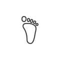 Flatfoot print line icon