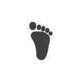 Flatfoot print vector icon