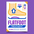 Flatfoot Treatment Methods Advertise Banner Vector