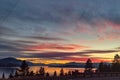 Flathead lake Montana sunsets Royalty Free Stock Photo