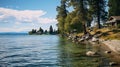 Flathead Lake Waterfront View From Canon R6 Camera