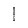 flathead screwdriver icon. Element of construction for mobile concept and web apps illustration. Thin line icon for website design Royalty Free Stock Photo