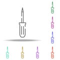 flathead screwdriver icon. Elements of construction in multi color style icons. Simple icon for websites, web design, mobile app, Royalty Free Stock Photo