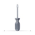 Flathead Screwdriver Illustration for Repair and Assembly Work Royalty Free Stock Photo