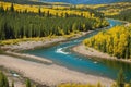 The Flathead and Spotted Bear rivers meet at the confluence.
