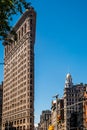 Flatiron building with blue sky