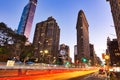 Flatiron Building at Dusk, New York City Royalty Free Stock Photo