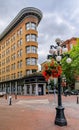 Flatiron building of Hotel Europe, heritage building on Powell S Royalty Free Stock Photo