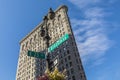 Flatiron building on Manhattan with street sign Broadway Royalty Free Stock Photo