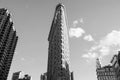 Flatiron Building - one of the first skyscrapers - New York City USA - BW Royalty Free Stock Photo