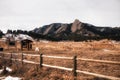 Flatiron mountains in Chautauqua Park Royalty Free Stock Photo