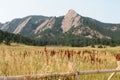 The Flatiron Mountains outside of Boulder, CO. Royalty Free Stock Photo