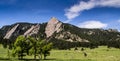 Flatiron rock formations in Boulder Royalty Free Stock Photo