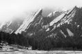 Flatirons of Boulder in the winter Royalty Free Stock Photo