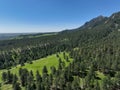 The Flatirons, rock formations at Chautauqua Park near Boulder, Colorado Royalty Free Stock Photo