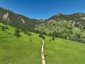 The Flatirons, rock formations at Chautauqua Park near Boulder, Colorado Royalty Free Stock Photo