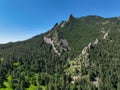 The Flatirons, rock formations at Chautauqua Park near Boulder, Colorado Royalty Free Stock Photo