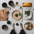 Flatlay of minimalist cook - 1