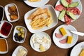 Flatly view of traditional turkish breakfast Royalty Free Stock Photo