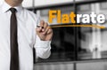 Flatrate is written by businessman background concept