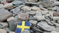 Flatruet marking point on the highest public road in Sweden Royalty Free Stock Photo