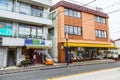 Flats blocks with local shops at the base