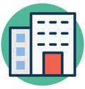 Flats, Building Isolated Vector Icon that can easily Modify or edit