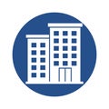 Flats building Vector Icon which can easily modify or edit