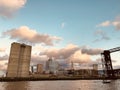 The Flats East Bank in Cleveland still holds an industrial feel _ CLEVELAND _ OHIO Royalty Free Stock Photo