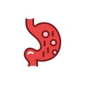 Flatulence line icon. Isolated vector element.