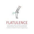 Flatulence. Vector icon