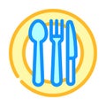 flatware restaurant equipment color icon vector illustration