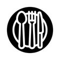 flatware restaurant equipment glyph icon vector illustration