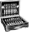 Flatware In Wooden Case