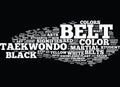 Flaunt Those Taekwondo Belt Colors Text Background Word Cloud Concept