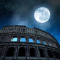 Flavian Amphitheatre or Colosseum in Rome Royalty Free Stock Photo