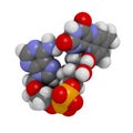 Flavin adenine dinucleotide (FAD) redox coenzyme molecule Royalty Free Stock Photo