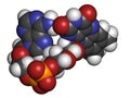 Flavin adenine dinucleotide (FAD) redox coenzyme molecule Royalty Free Stock Photo