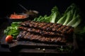 Flavorful galbi. mouthwatering south korean delicacy with succulent marinated grilled ribs