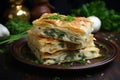 Flavorful National dish borek. Generate Ai