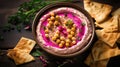 flavorful pink hummus