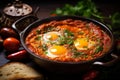 Flavorful Shakshouka arabic. Generate Ai