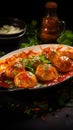 Flavorful trio Baked meatballs, tender chicken, and tomato sauce unite in gastronomic harmony