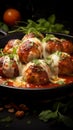 Flavorful trio Baked meatballs, tender chicken, and tomato sauce unite in gastronomic harmony