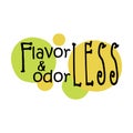 Flavorless odorless product quality at sticker Royalty Free Stock Photo