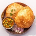 The flavors of North India with Chole Bhature.