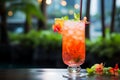 Flavorsome journey \'Mai Tai Mai Thai\' cocktail unites world tastes in relaxation Royalty Free Stock Photo