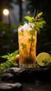 Flavorsome journey \'Mai Tai Mai Thai\' cocktail unites world tastes in relaxation Royalty Free Stock Photo