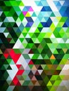 A flawless illustration of exquisite geometric pattern of colorful triangles