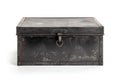 Flawless Picture of Empty Black Metal Box Isolated on White Background Royalty Free Stock Photo
